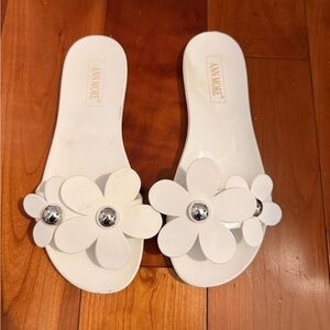 Everything but Water beaded sandals- Size 7